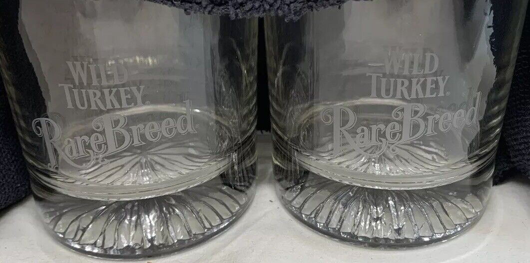 Two(2) WILD TURKEY Rare Breed Bourbon Whiskey Glasses