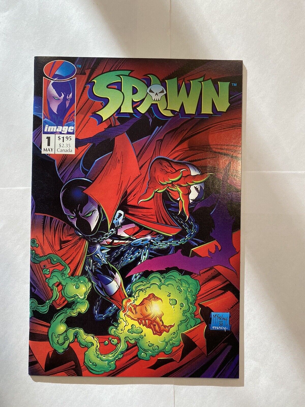 Spawn #1 Key Issue McFarlane 1st Appearance Al Simmons Image 1992 -D-