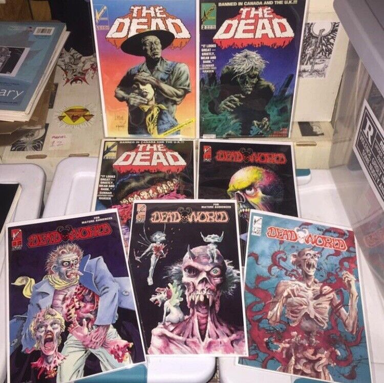 The Dead #1 #2 Gore Variant Deadworld 1,2,3,7 Arrow Comics Lot of 7 RARE VF-