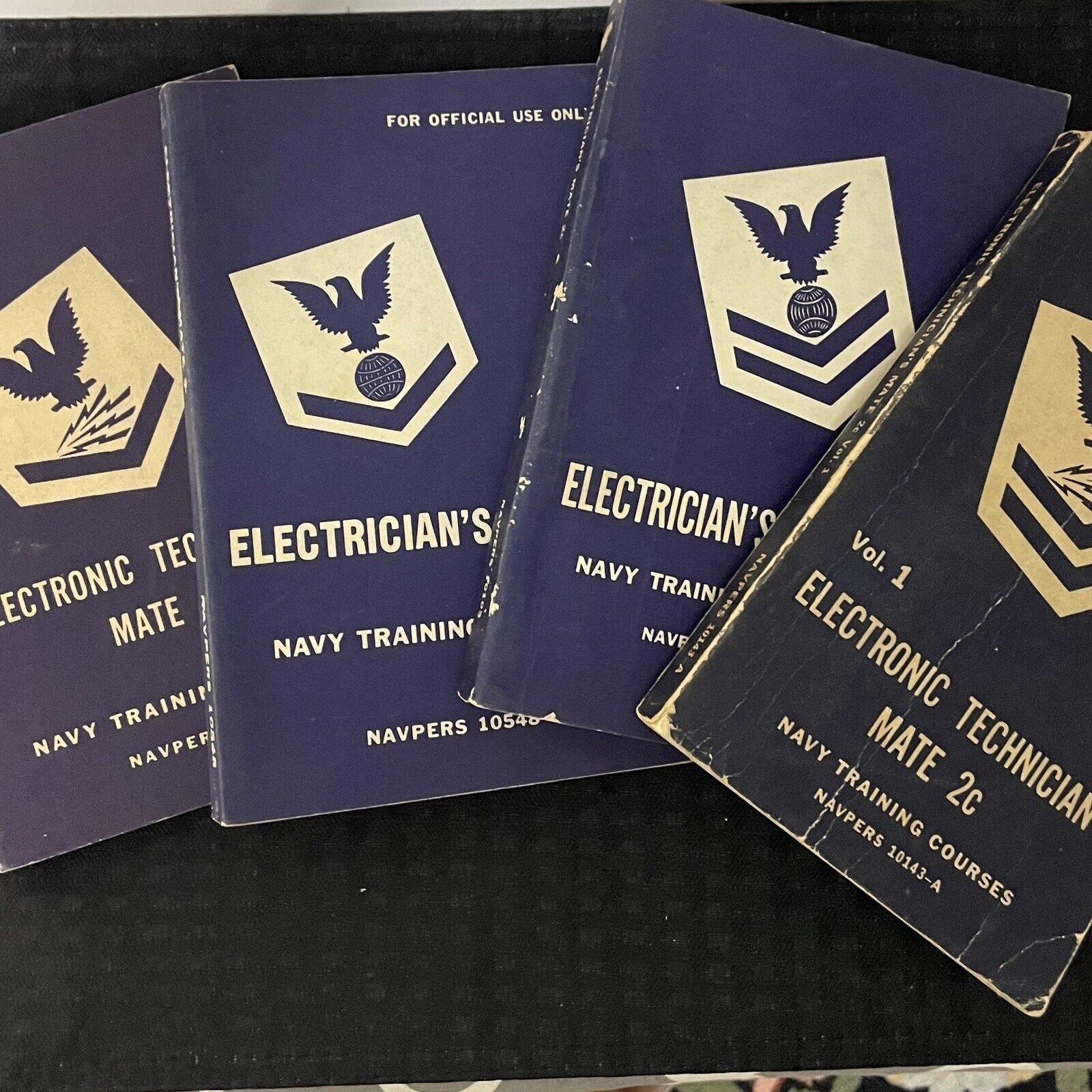 1945-49 Navy Electrician\'s Mate 3 & 2 Navy Training Course -Navpers Lot Of 4
