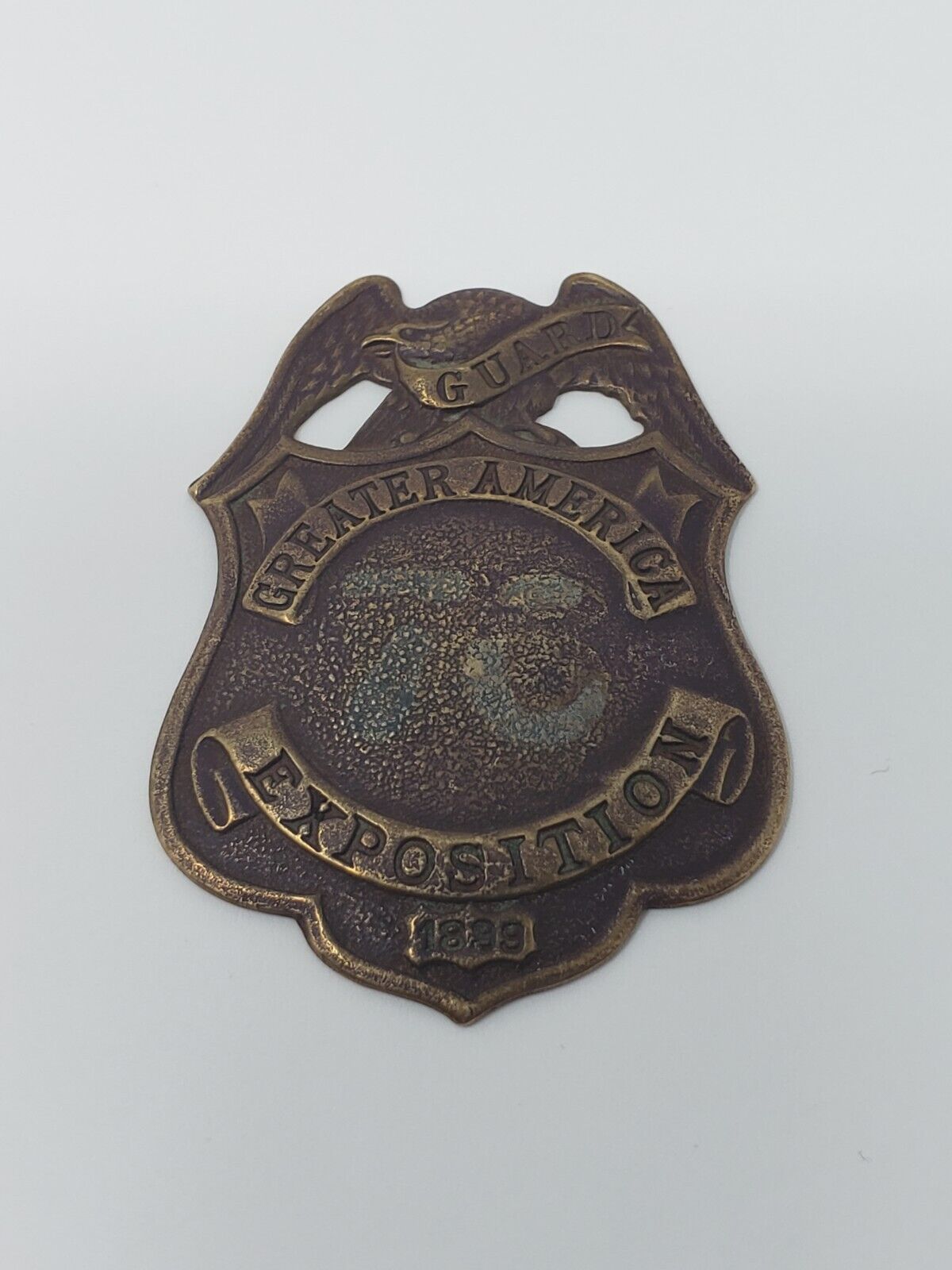 1899 Greater America Exposition Guard Badge Vintage