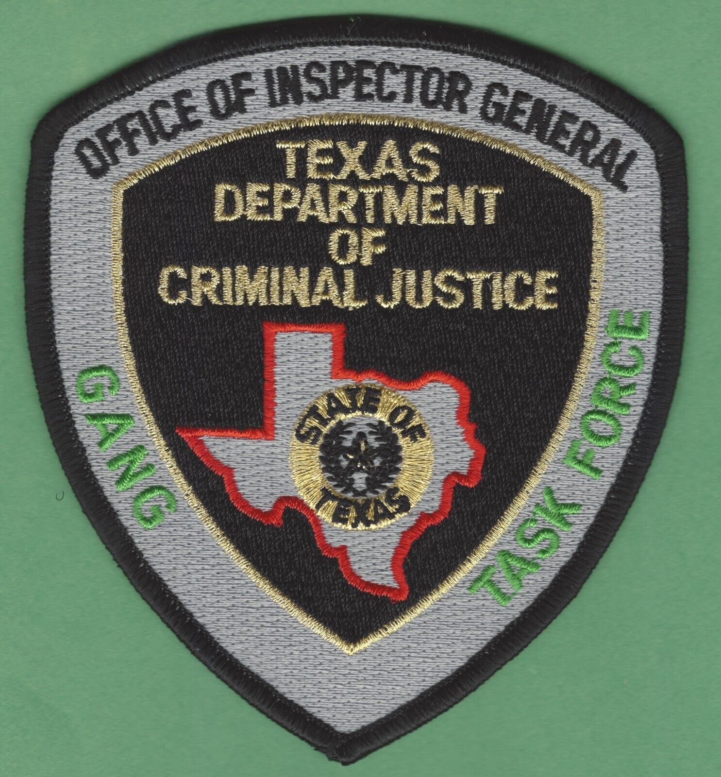 TEXAS DEPARTMENT OF CRIMINAL JUSTICE GANG TASK FORCE SHOULDER PATCH
