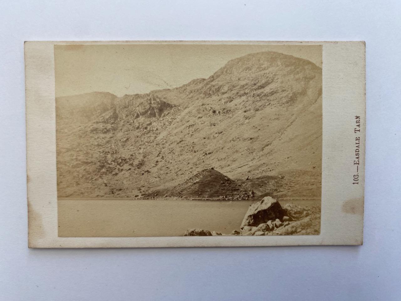 1870s CDV Photo Easdale Tarn by Carlyle Grasmere Cumbria