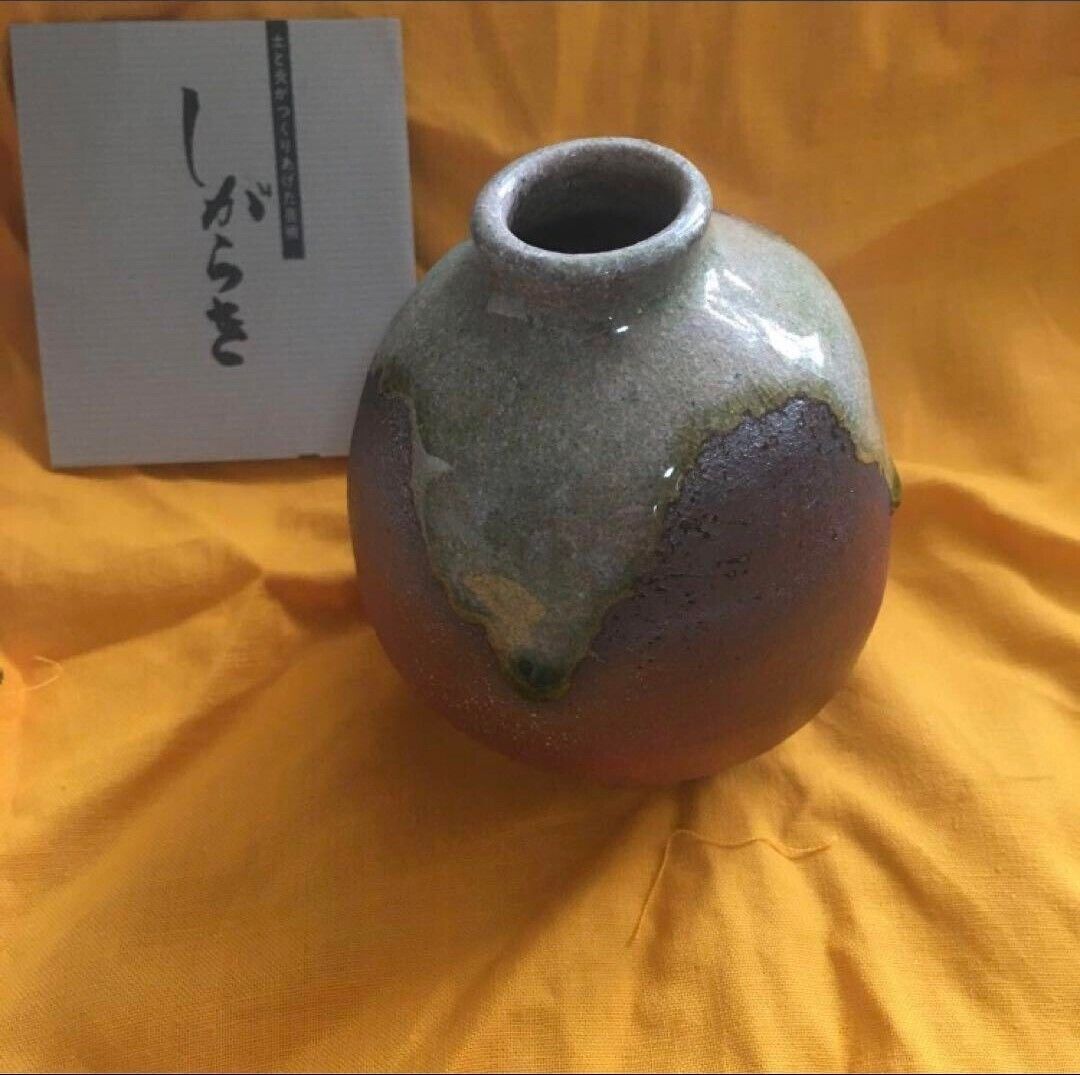Shigaraki Ware Shigarakiyaki Flower vase Single flower vase From Japan #0004