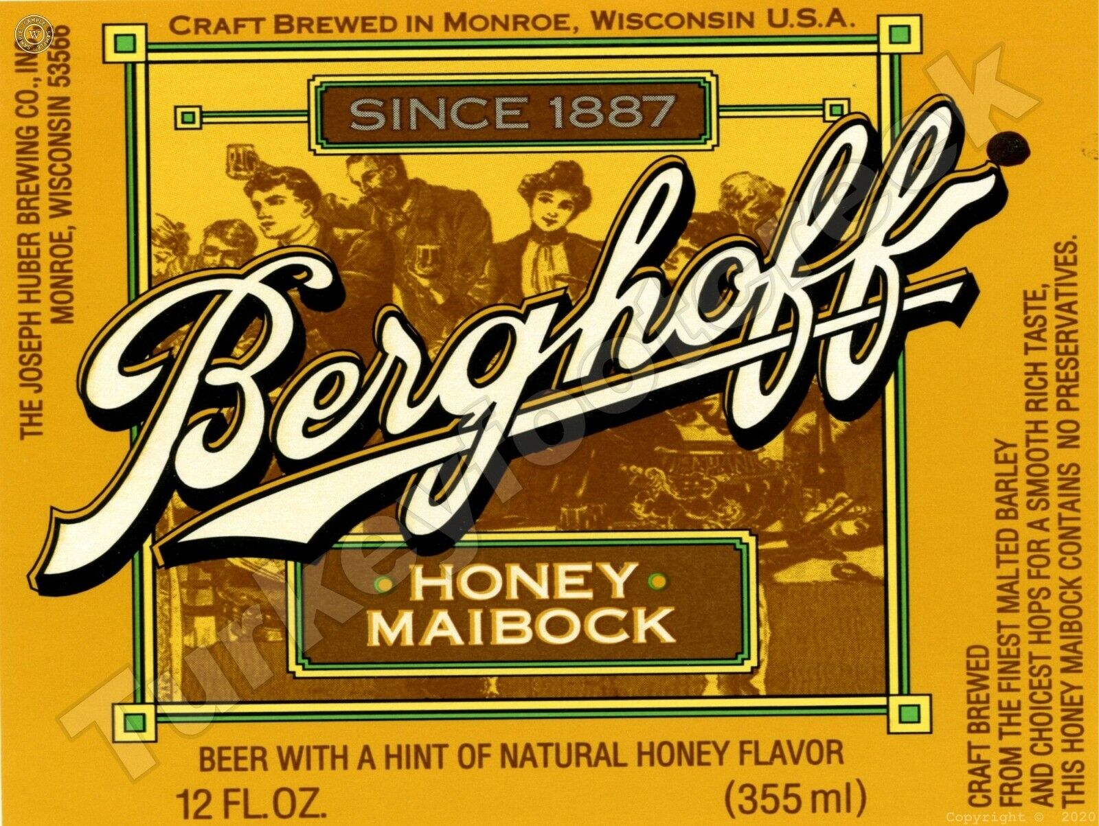 Berghoff Honey Maibock Beer Label 9\