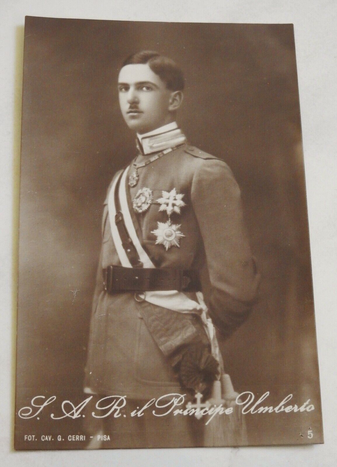Antique postcard Italy royalty S A R il PRINCIPE UMBERTO Prince Umberto