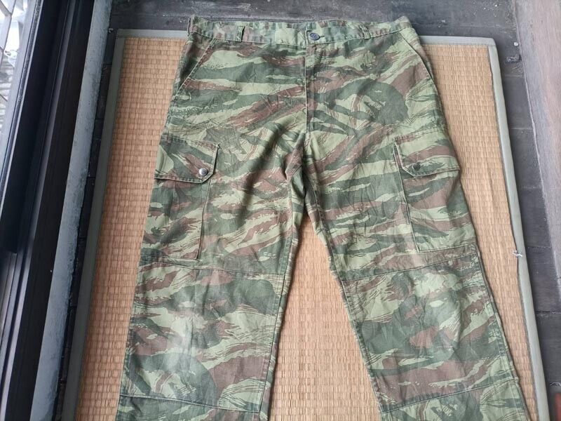Vintage French Army HBT Lizard Camouflage Pants 39x29