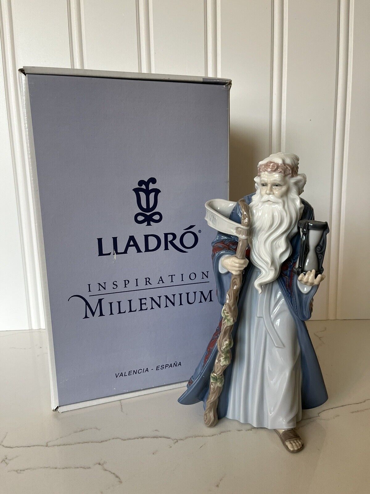 Large Vintage Lladro Figurine #6696 “Father Time” W/ box Retired