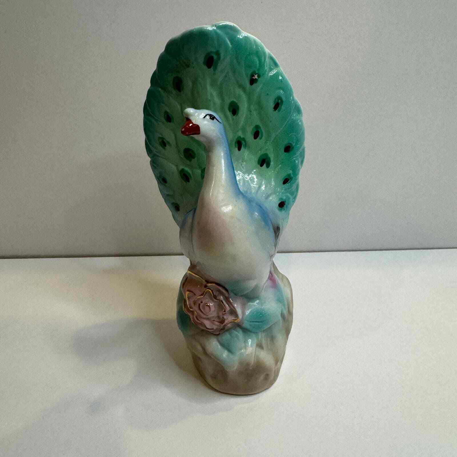 Vintage Handpainted Peacock 6\