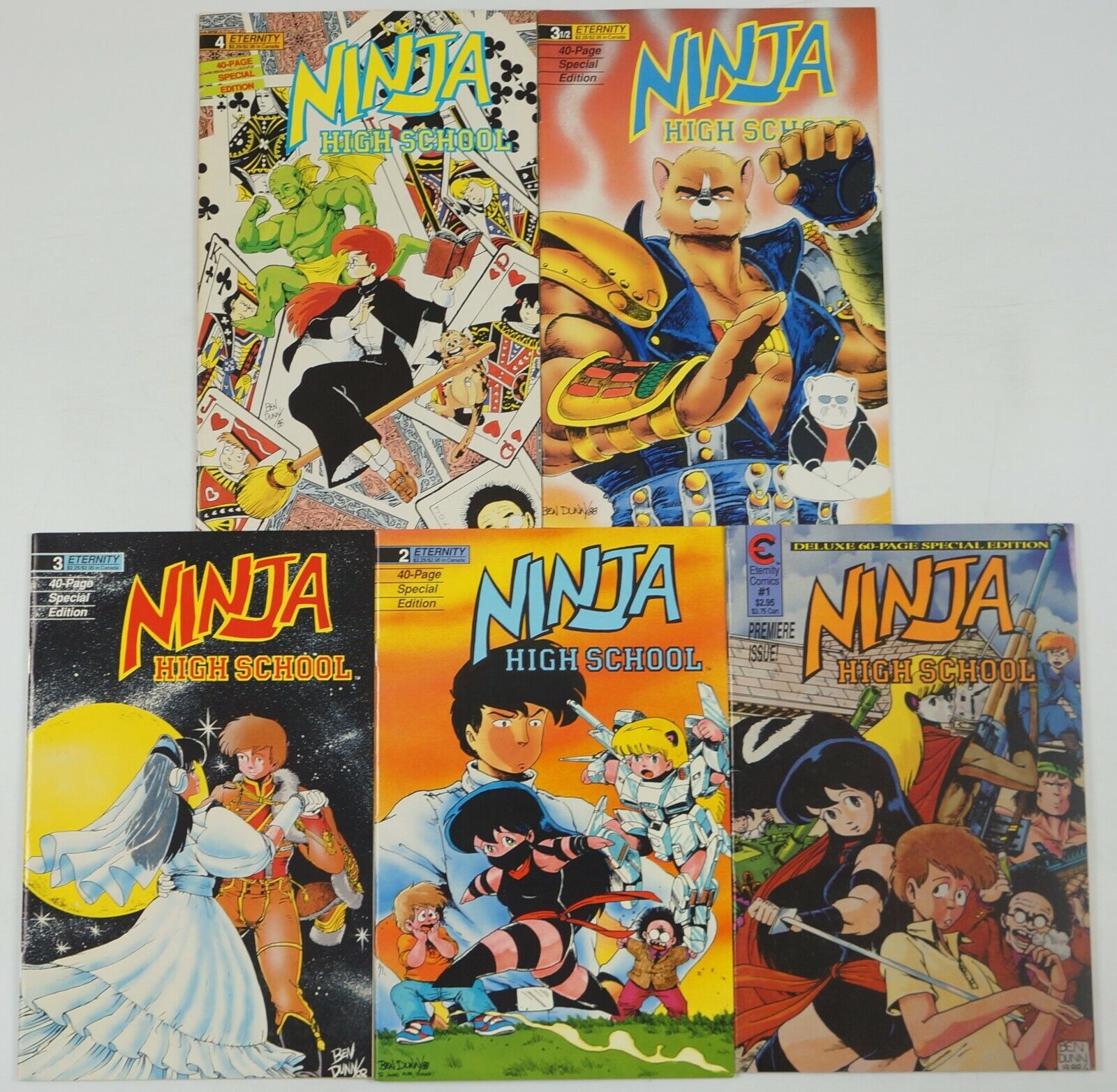 Ninja High School: the Special Edition #1-4 FN complete series + 3.5 ben dunn