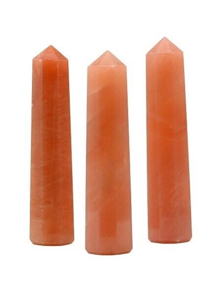 5Pcs Set Natural Red Aventurine Crystal Points  Home Office Table Decor, 3-4\