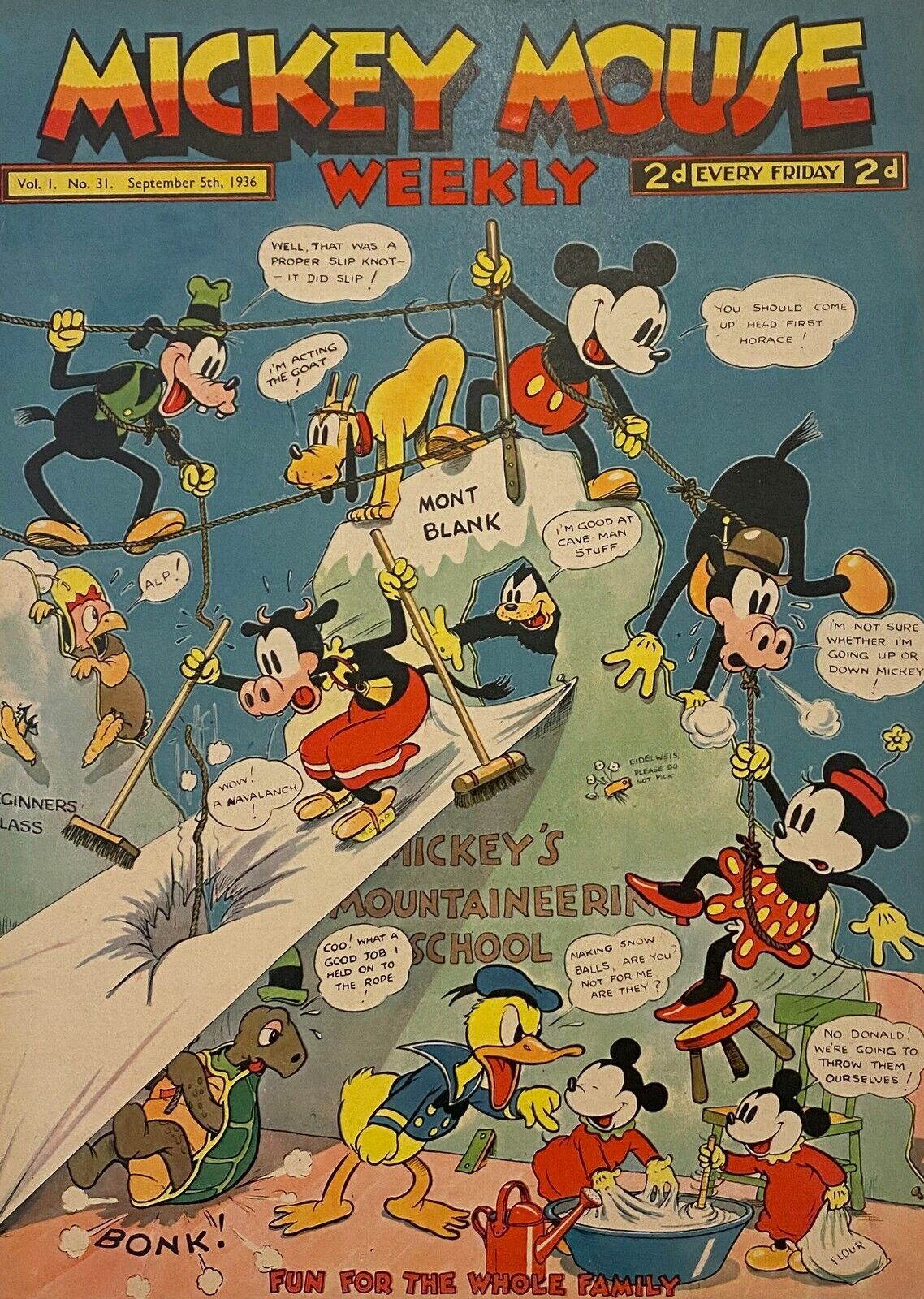 Original Micky Mouse Weekly Vol. 1 No. 31 September 5th, 1936