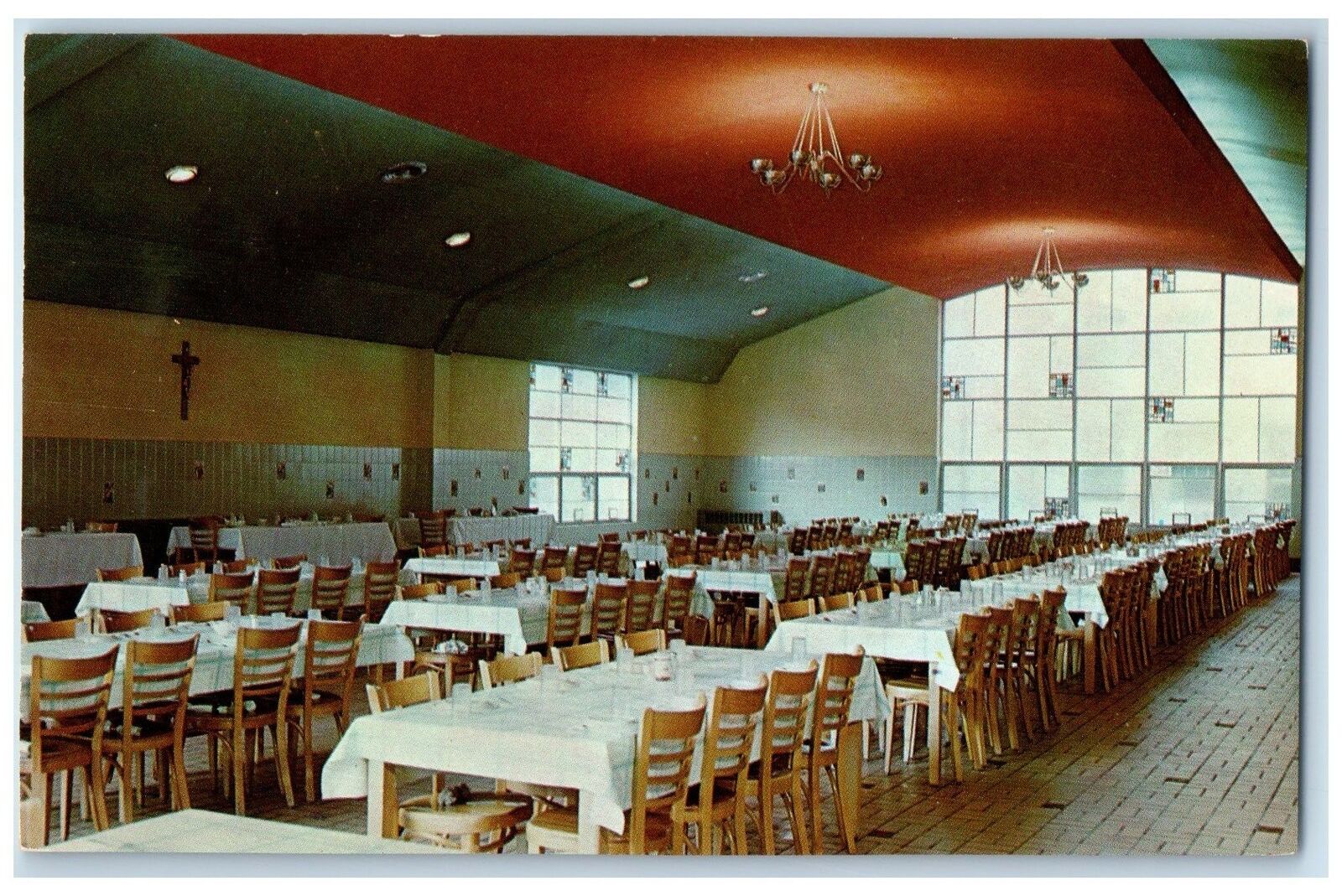 c1960\'s High School Refectory Borromeo Seminary College Wickliffe OH Postcard