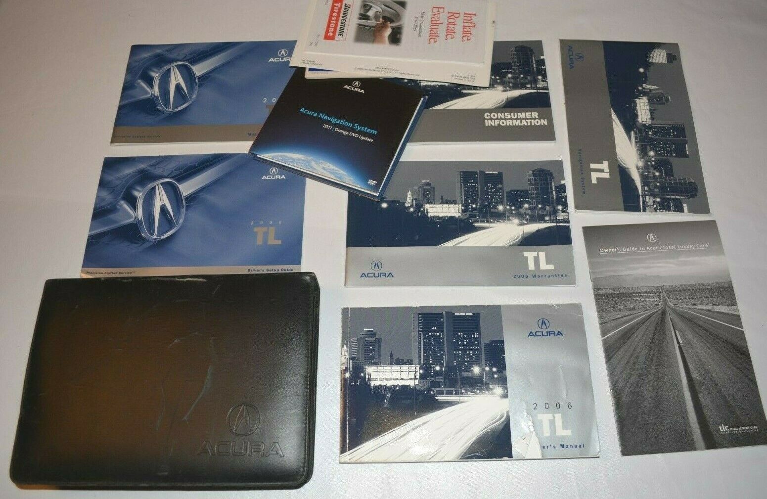 2006 ACURA TL OWNERS MANUAL GUIDE BOOK SET WITH CASE OEM