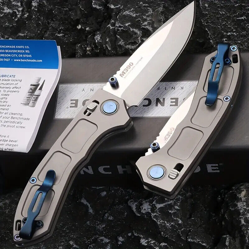 Folding Knife With Titanium Handle Pocket Knife For Camping