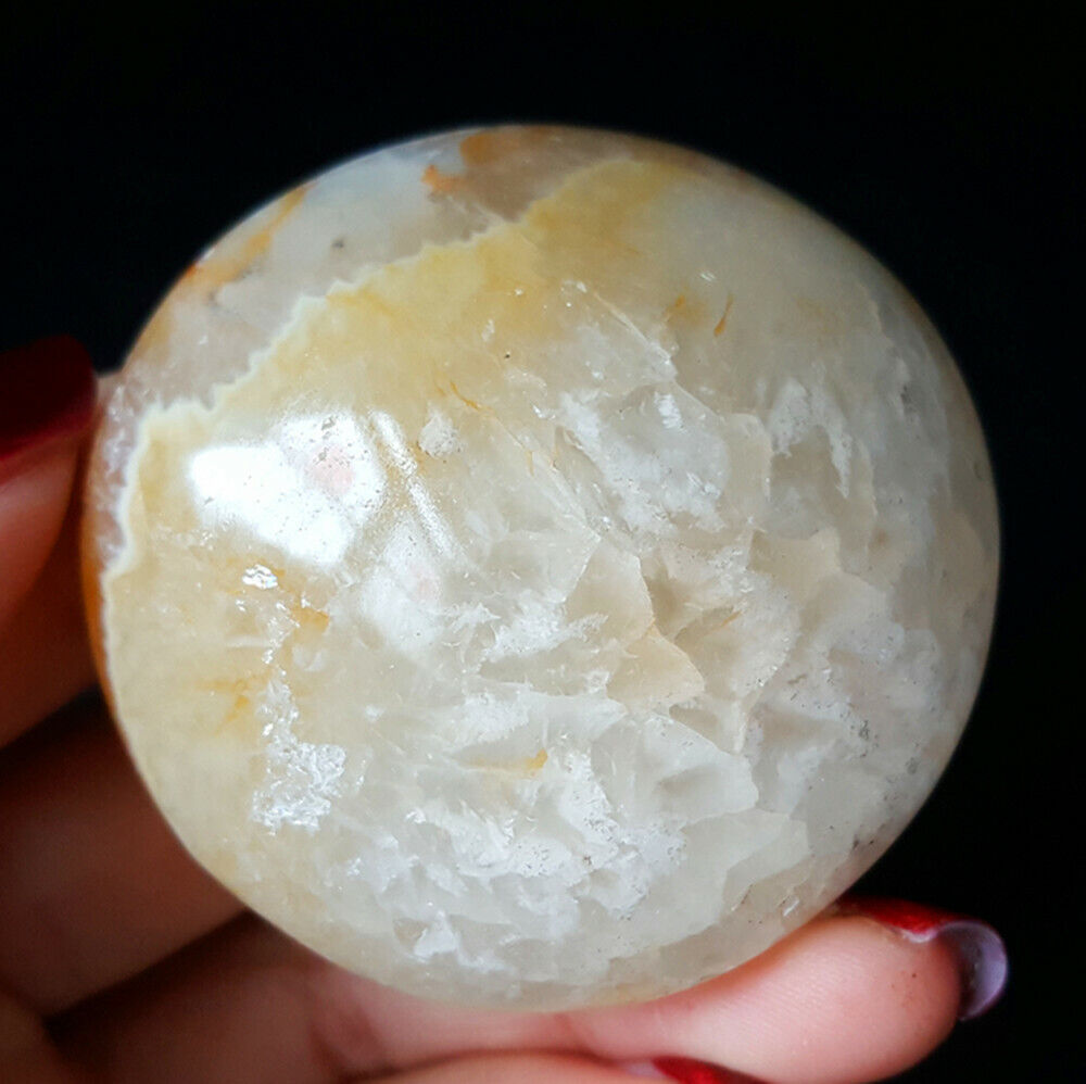 Rare 81G Natural Polished Orbicular Ocean Jasper Heart Reiki Healing Stone YP182