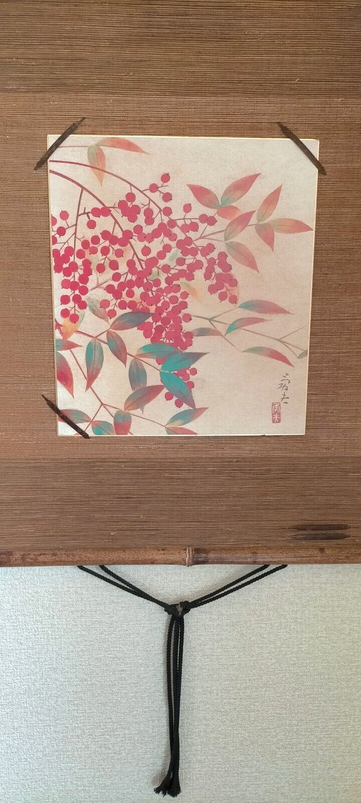 Japanese Flowers of the Four Seasons Shikishi 12 sheets + Hanging scroll