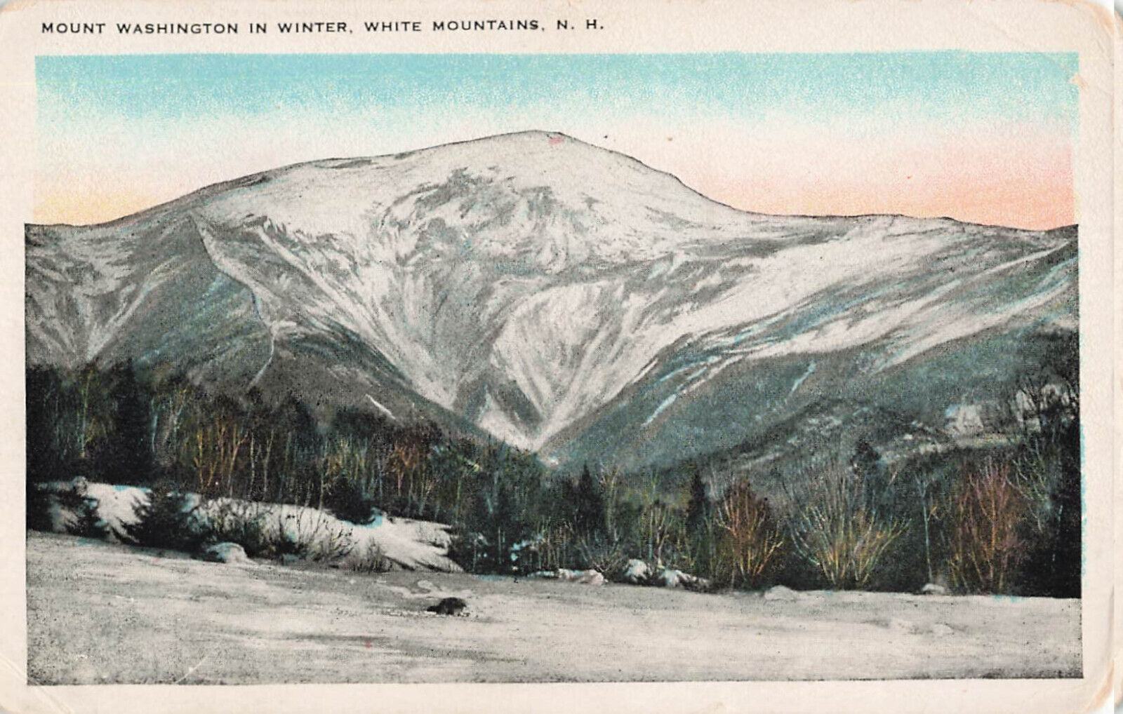 Mount Washington in winter White Mountains 115595  Postcard