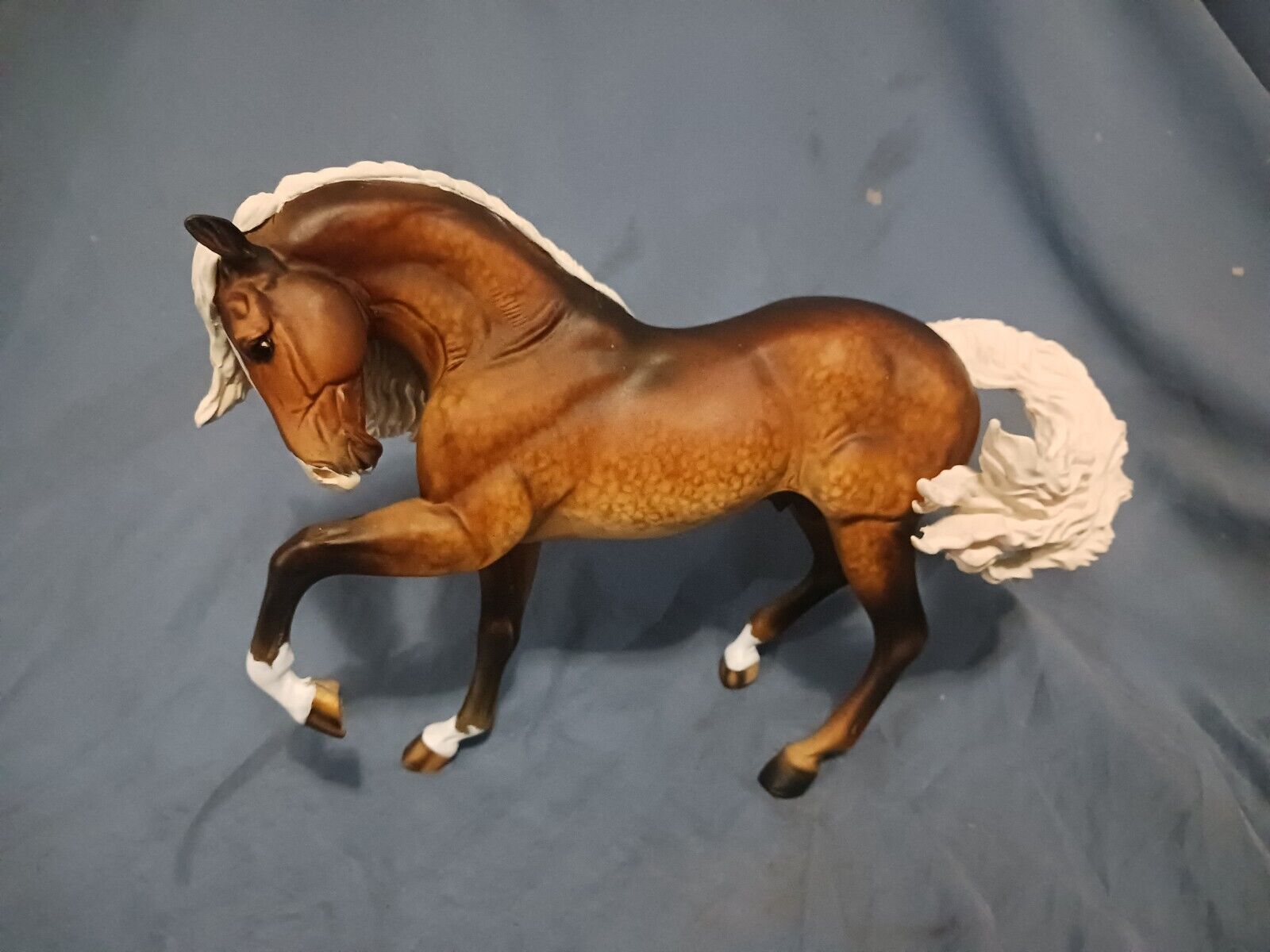 Breyer Custom Lusitano (Alejandro) Dappled Chocolate Palomino Horse Statue OOAK