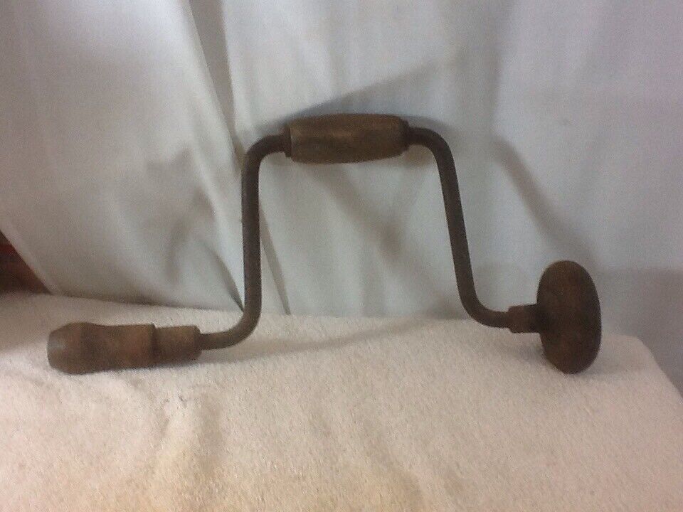 Early Vintage/Antique PS & W CO 510 Hand Drill w/Ratchet Beautiful Wood Handles 
