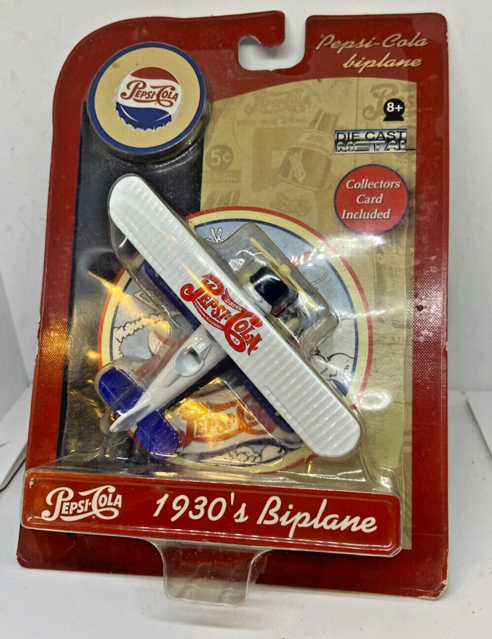 GEARBOX Toys DIE CAST, PEPSI BIPLANE 1930'S  2005