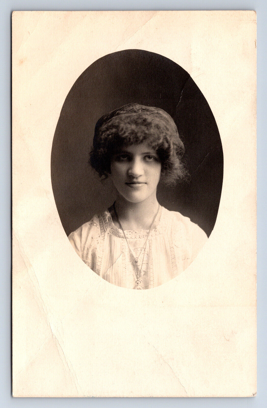Vintage RPPC Pretty Young Woman w/ Curly Frizzy Hair Minneapolis MN R5