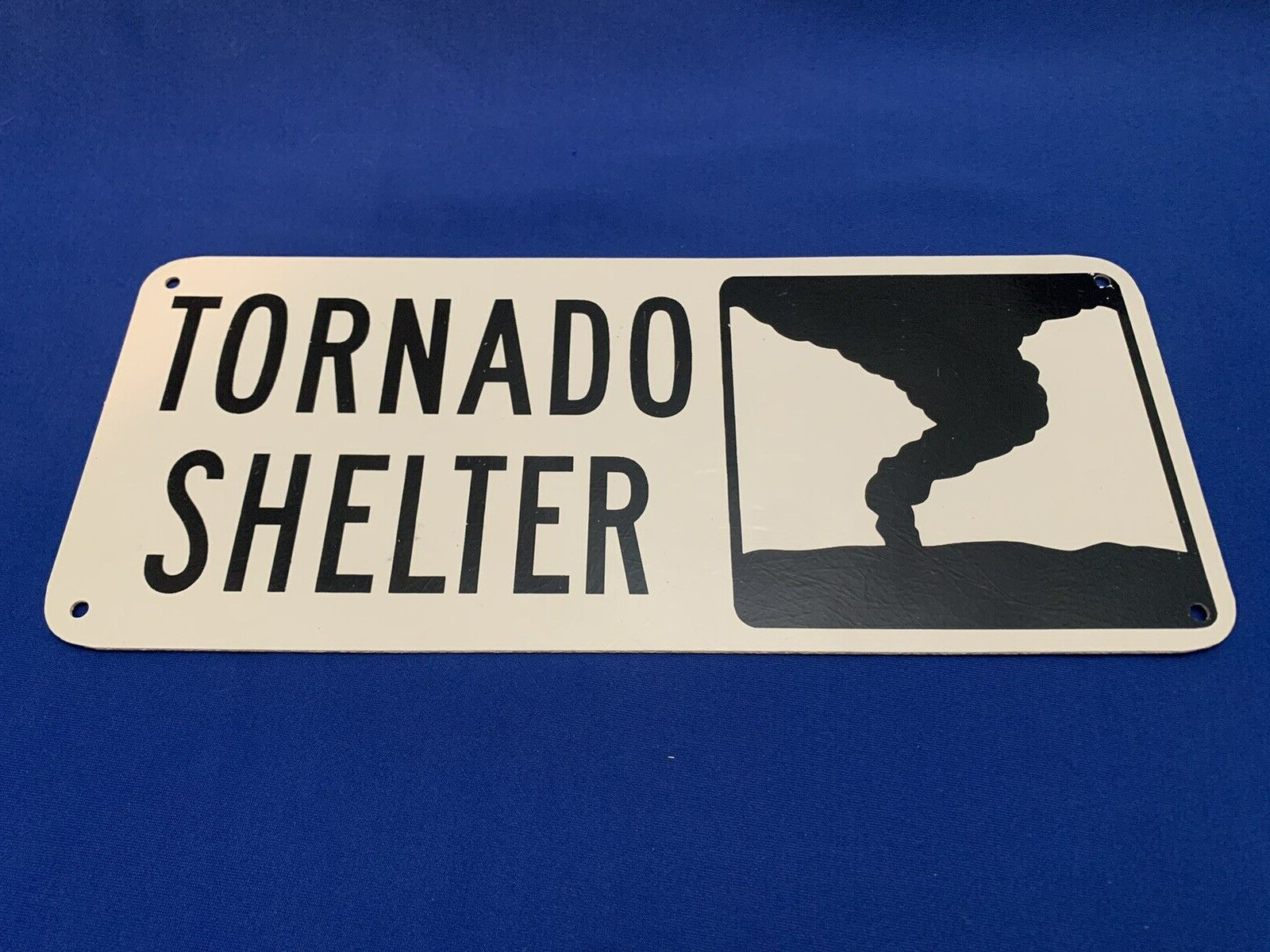 Vintage FIBERGLASS Tornado Shelter Sign VERY RARE 12\