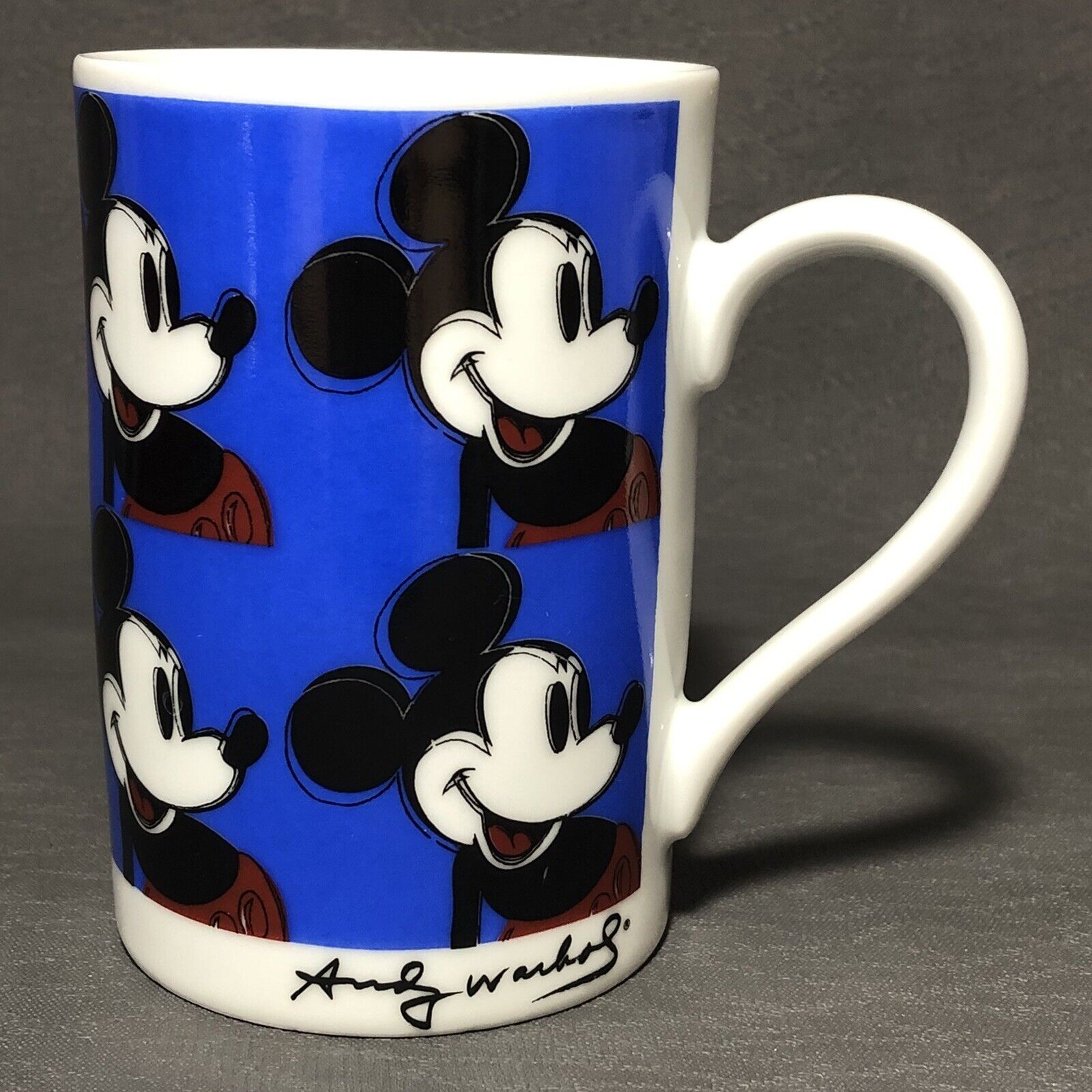Andy Warhol Mickey Mouse Fine Porcelain Mug By KONITZ  1997 Vintage