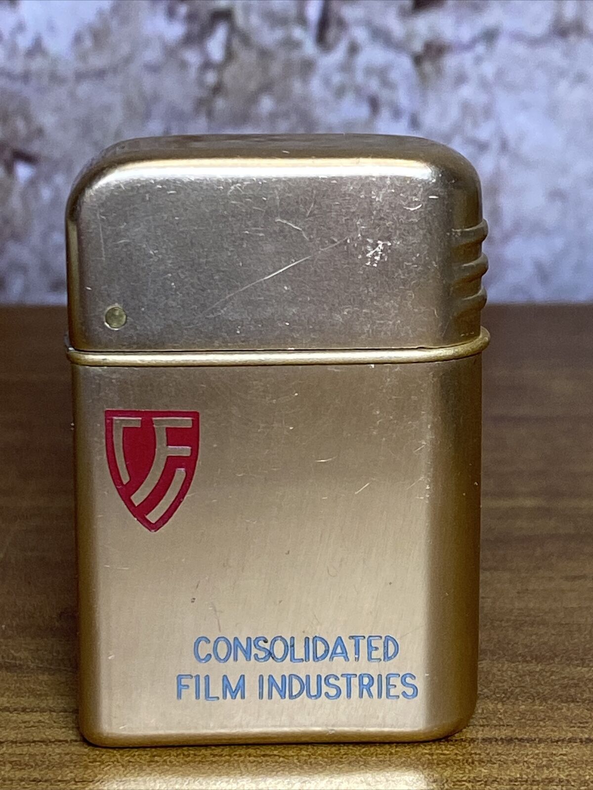 CF Consolidated Film Industries Lighter Mid Century Modern Sleek Gold