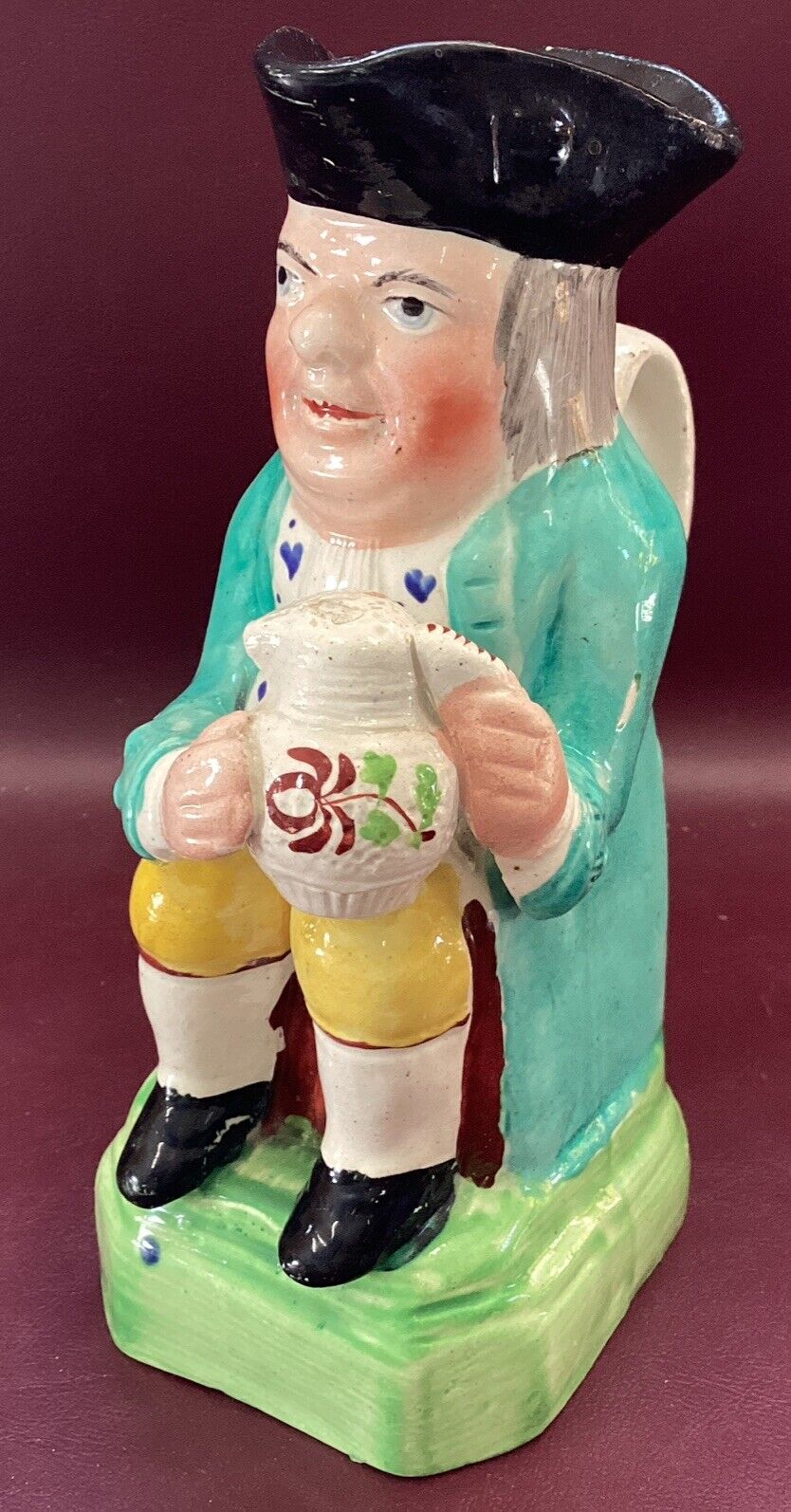 Antique Early Staffordshire Squire 7” Toby Jug