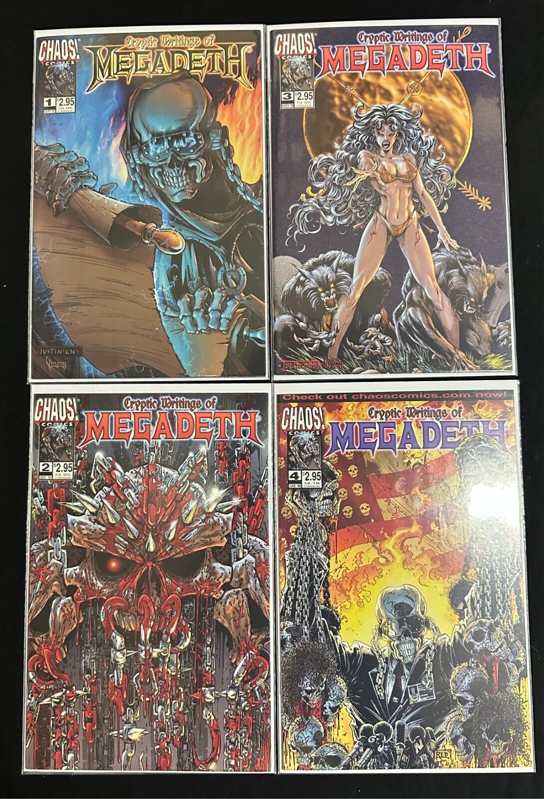 Cryptic Writings of Megadeth #1-4 Chaos Comics Full Run Eddie