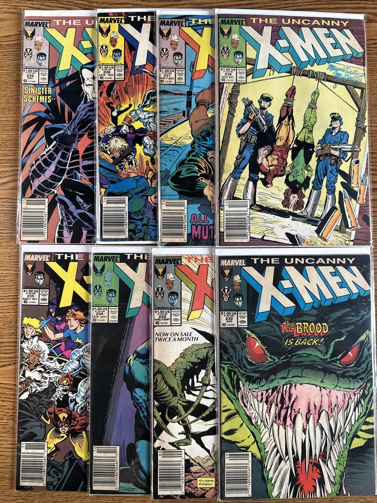 Uncanny X-Men #232 233 234 235 236 237 238 239 Marvel Lower Grade Reader Copies