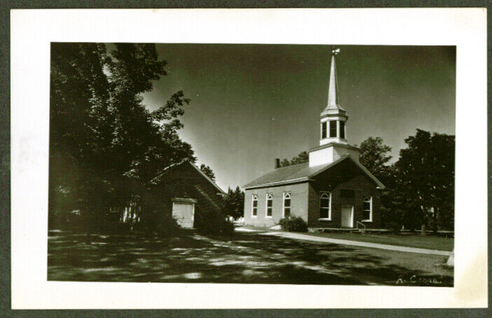 1st Congregational Church Colchester VT RPPC 1950s