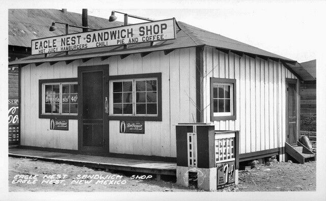 Eagle Nest Sandwich Chop Eagle Nest, New Mexico 1950s OLD PHOTO