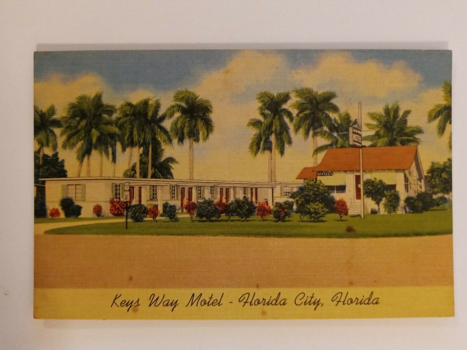 Keys Way Motel Florida City Fl Vintage Postcard Unposted US 1