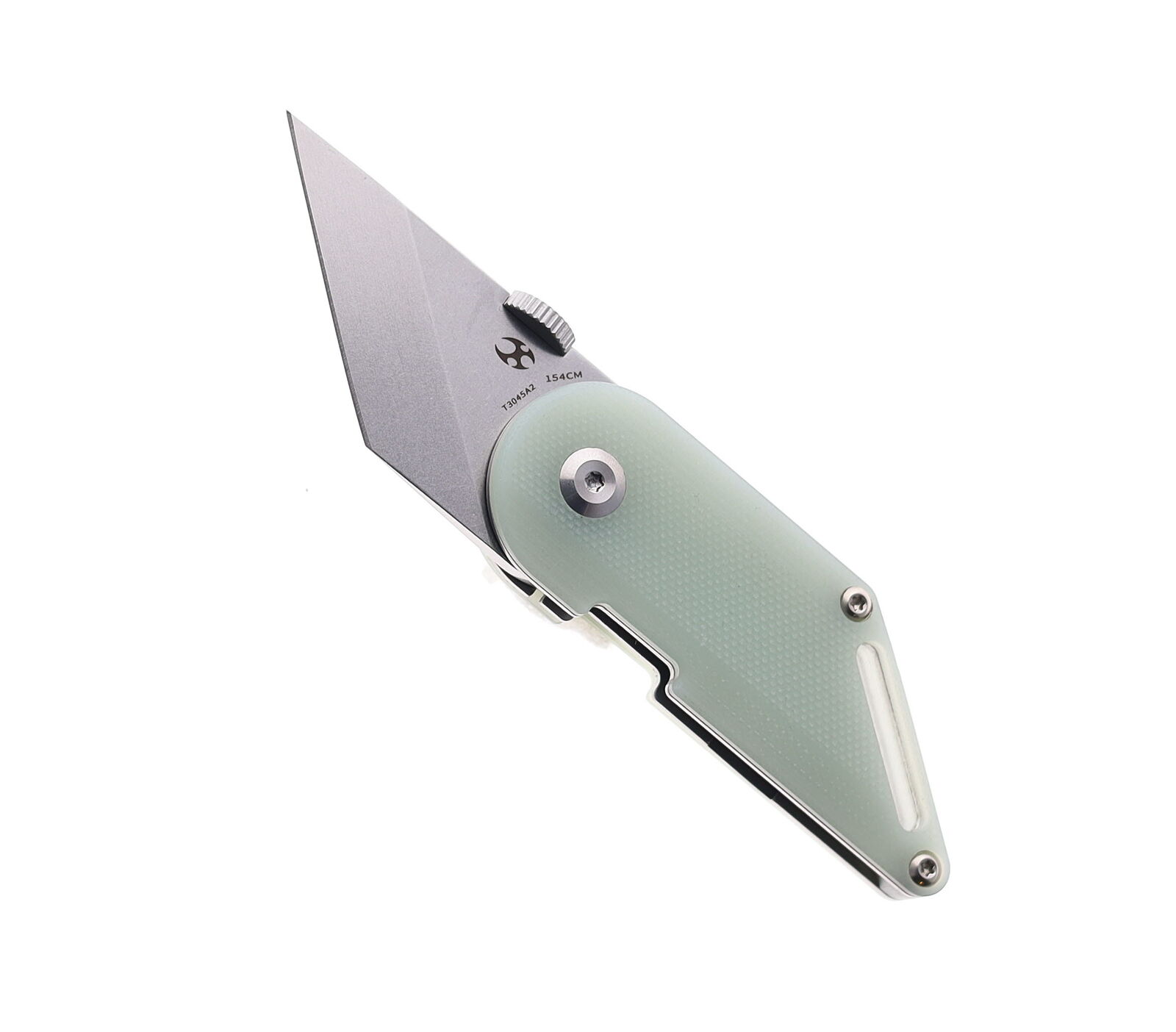 Kansept Dash Folding Knife Jade G10 Handle 154CM Plain Edge SW Finish T3045A2