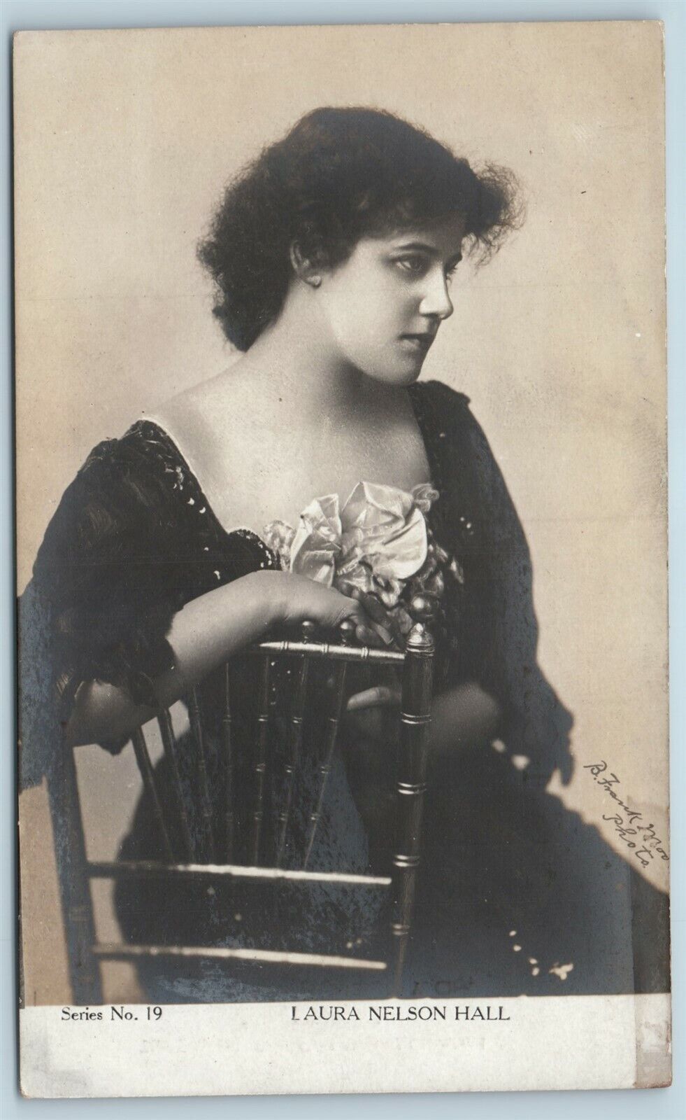 Postcard Laura Nelson Hall Theater & Vaudeville Actress RPPC Real Photo 1907 F36