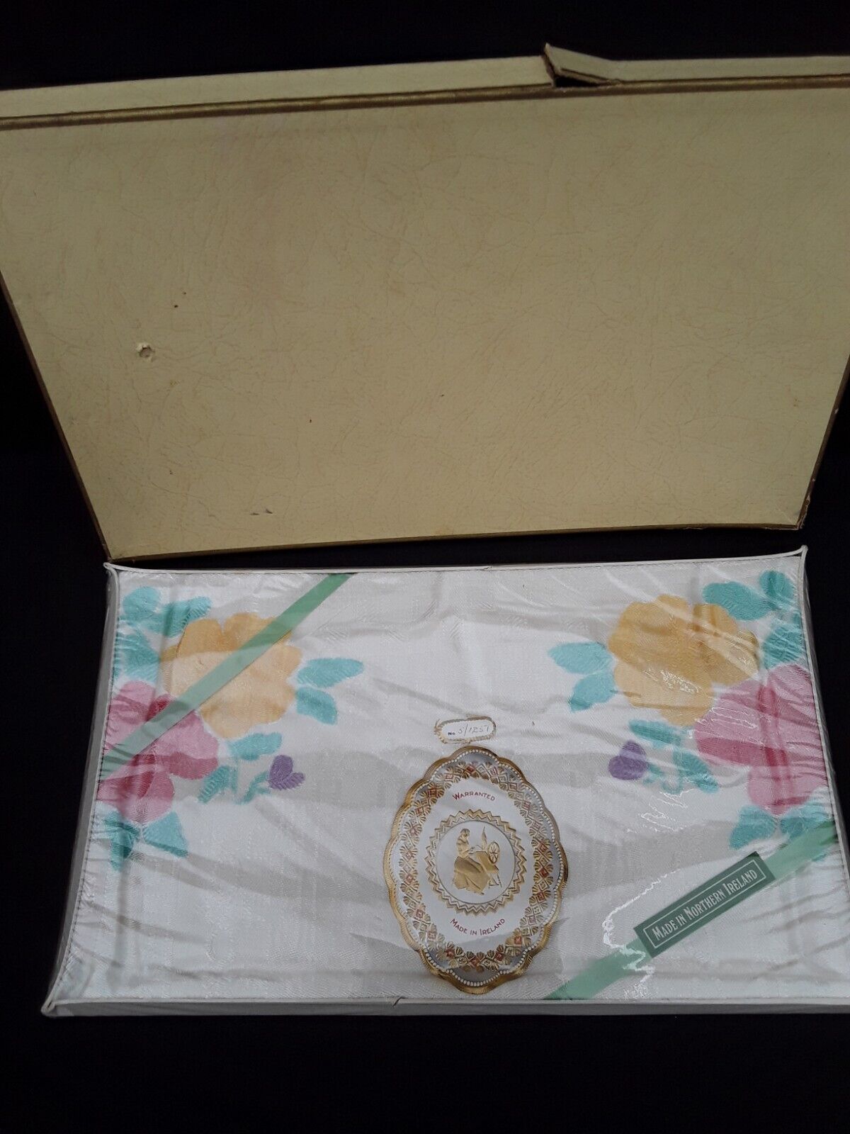 Vintage Retro Hand Painted Rayon Table Cloth - Northern Ireland - Unopened