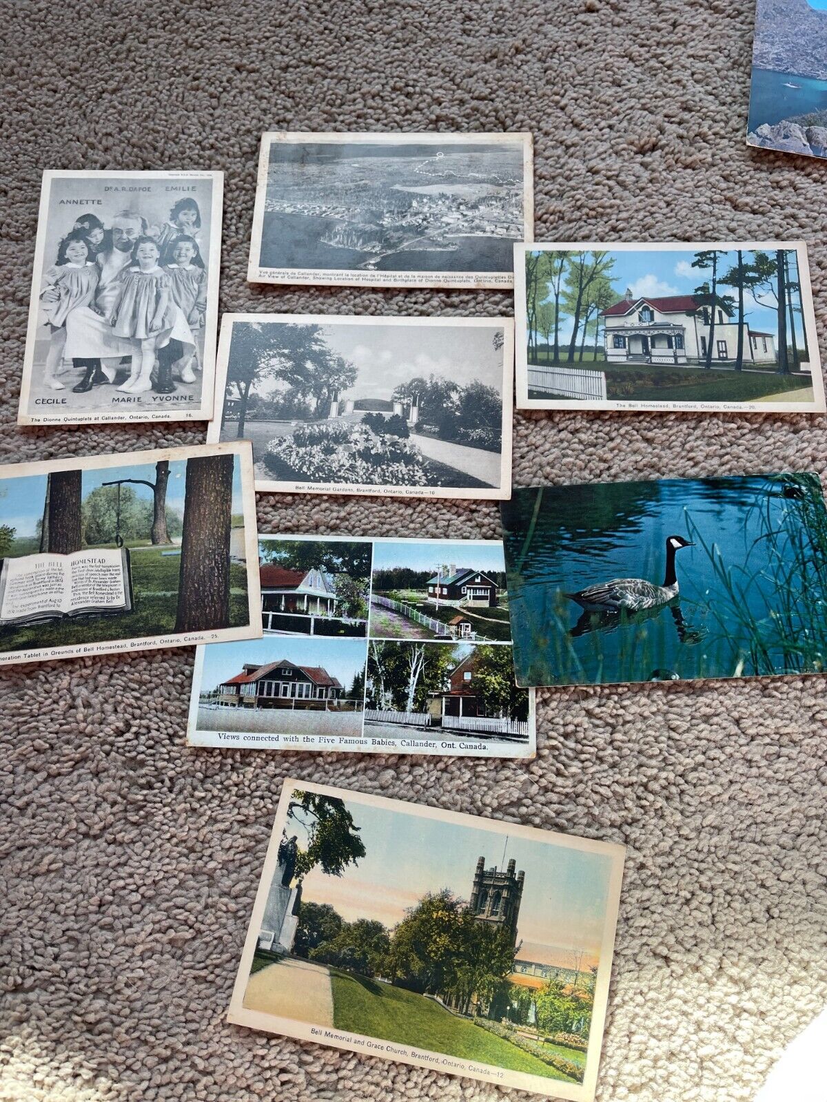 Postcards Vintage Ontario  Canada beautiful scenery Dionne Quints   Lot of 8