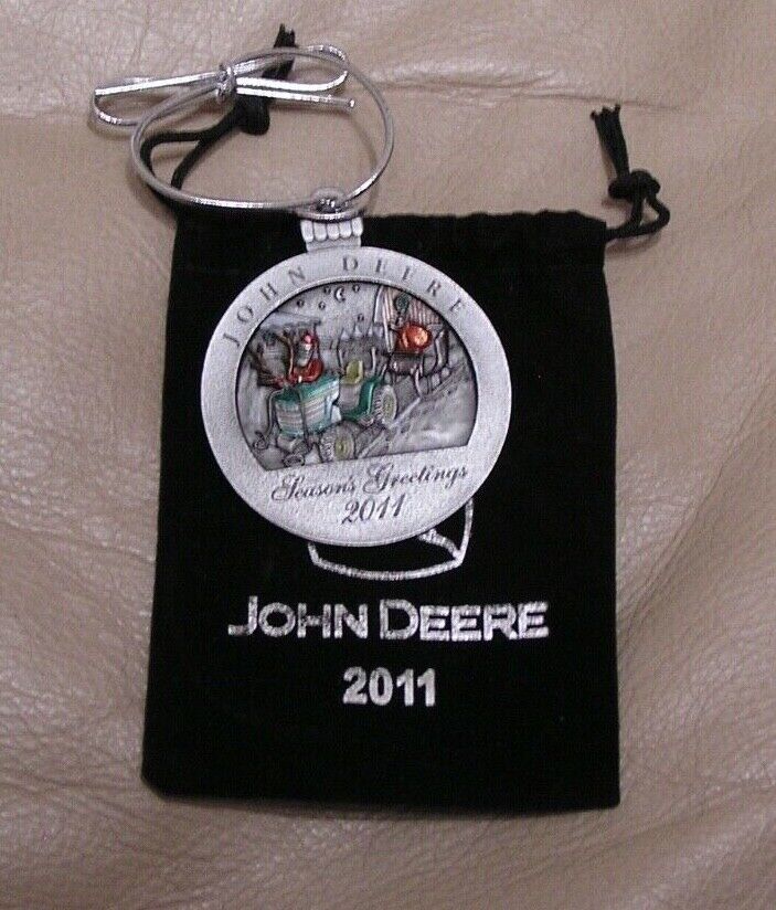 NEW - 2011 John Deere Pewter Christmas Ornament