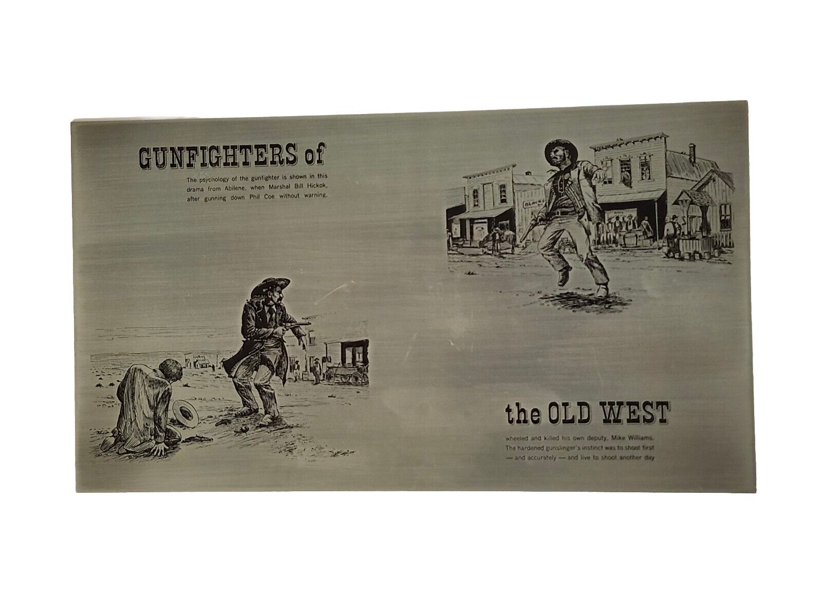 1801 Revere Triplemetal Gunfighters Of The Old West Engraved Museum Wall Plaque