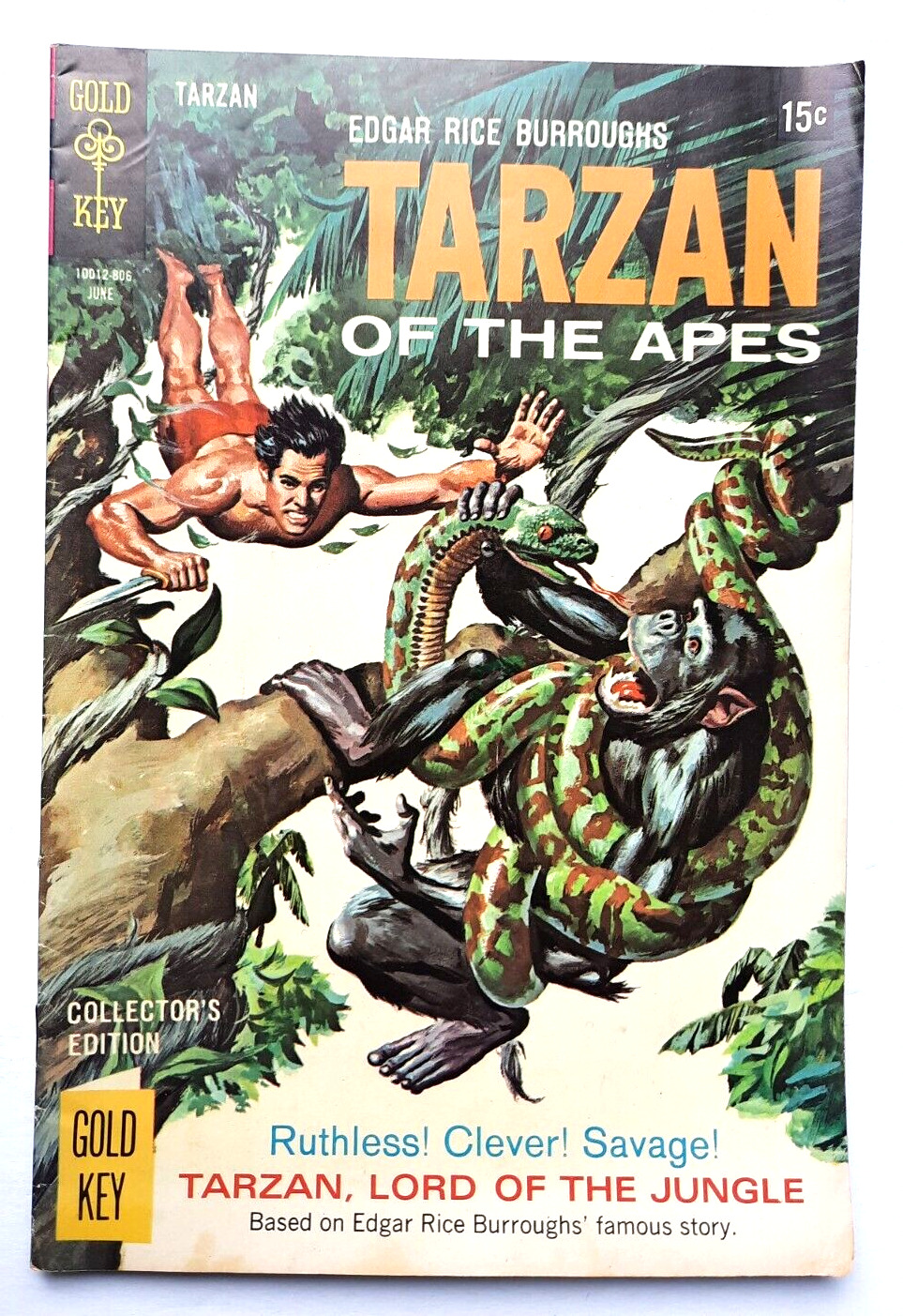 TARZAN #176 Gold Key Silver Age 1968 FN Painted Cover
