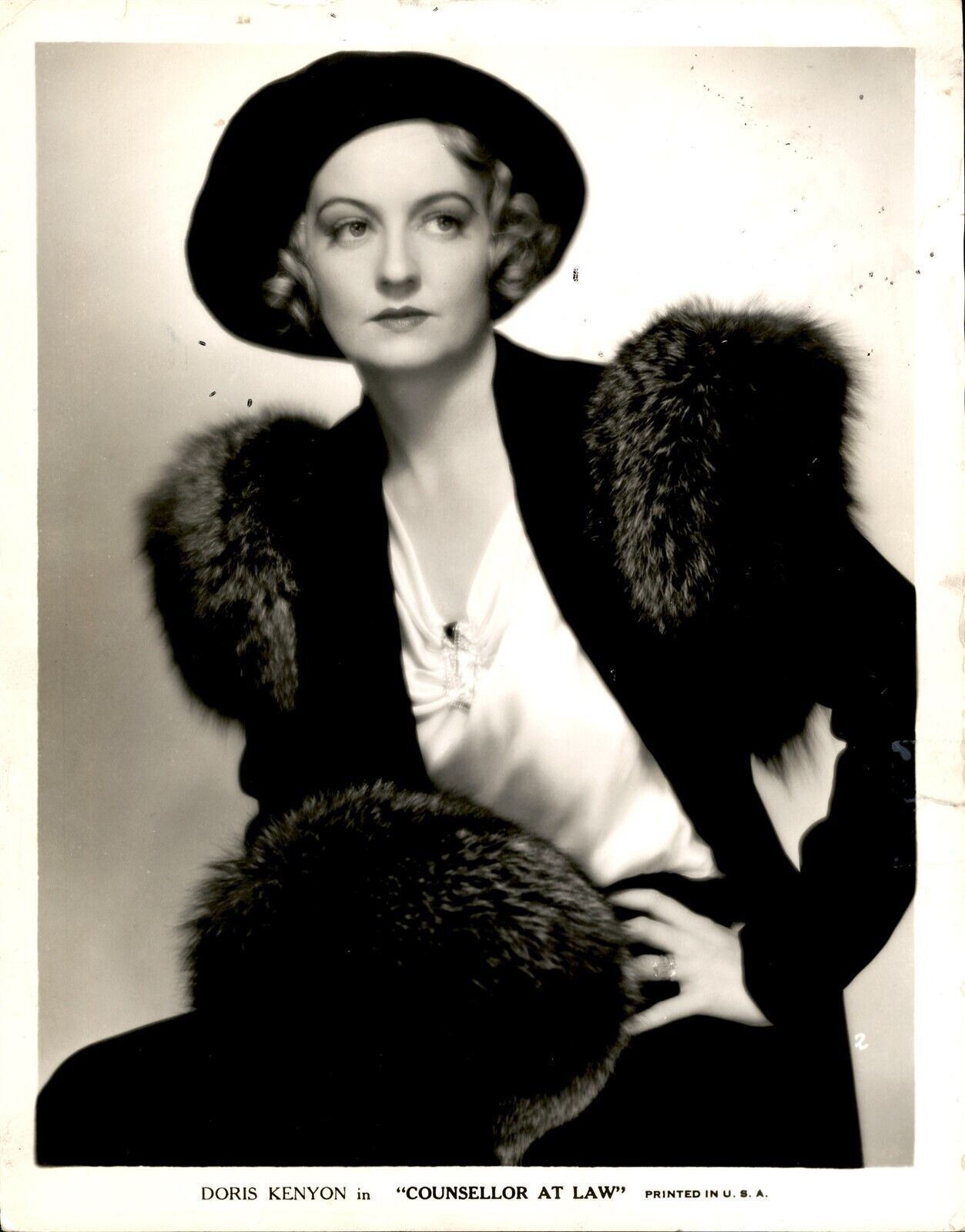 LD306 1934 Original Photo DORIS KENYON Glamour Actress in COUNSELLOR AT LAW
