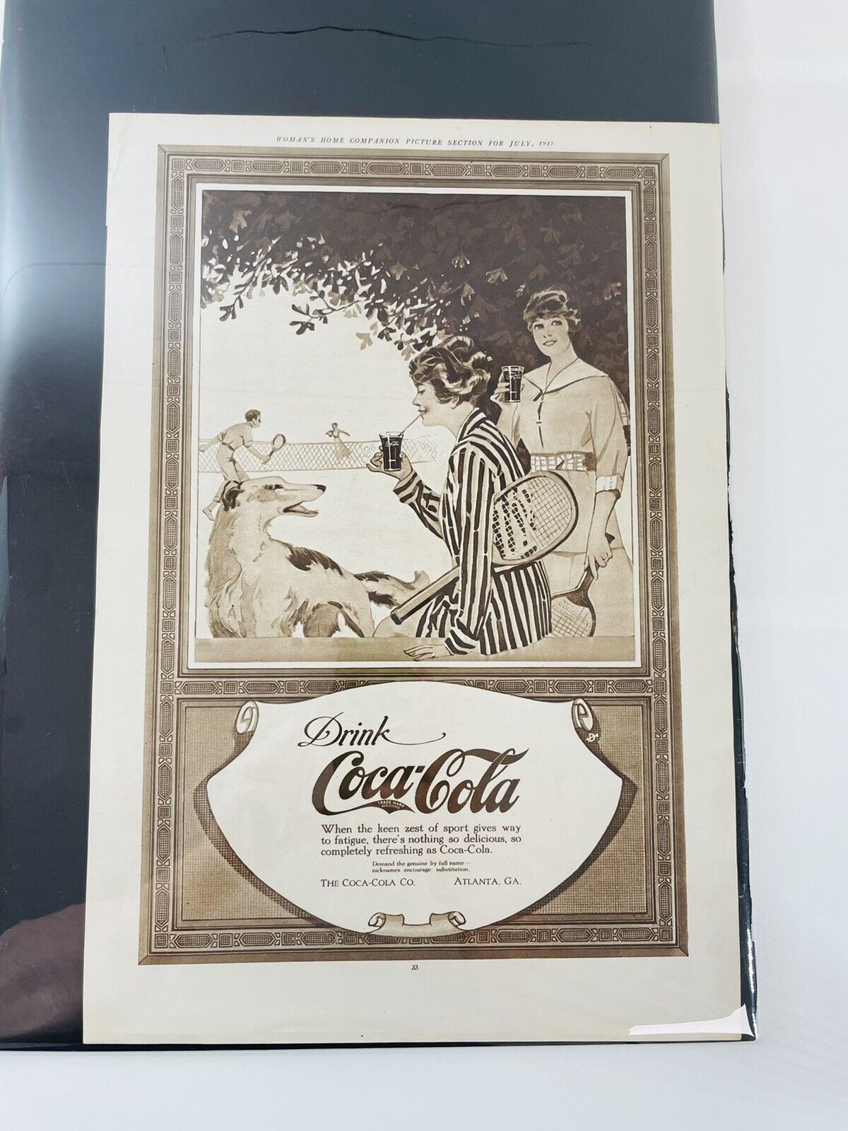 Vintage 1917 Coca Cola Advertisement Womens Home Champion Atlanta GA