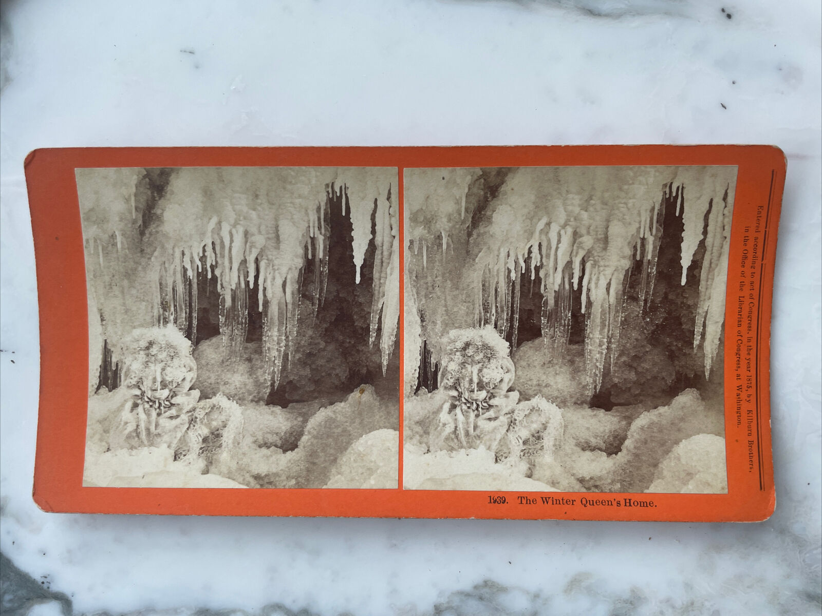 ‘The Winter Queen’s Home’ Creepy Stereoview Copyrighted 1875 By Kilburn Brothers