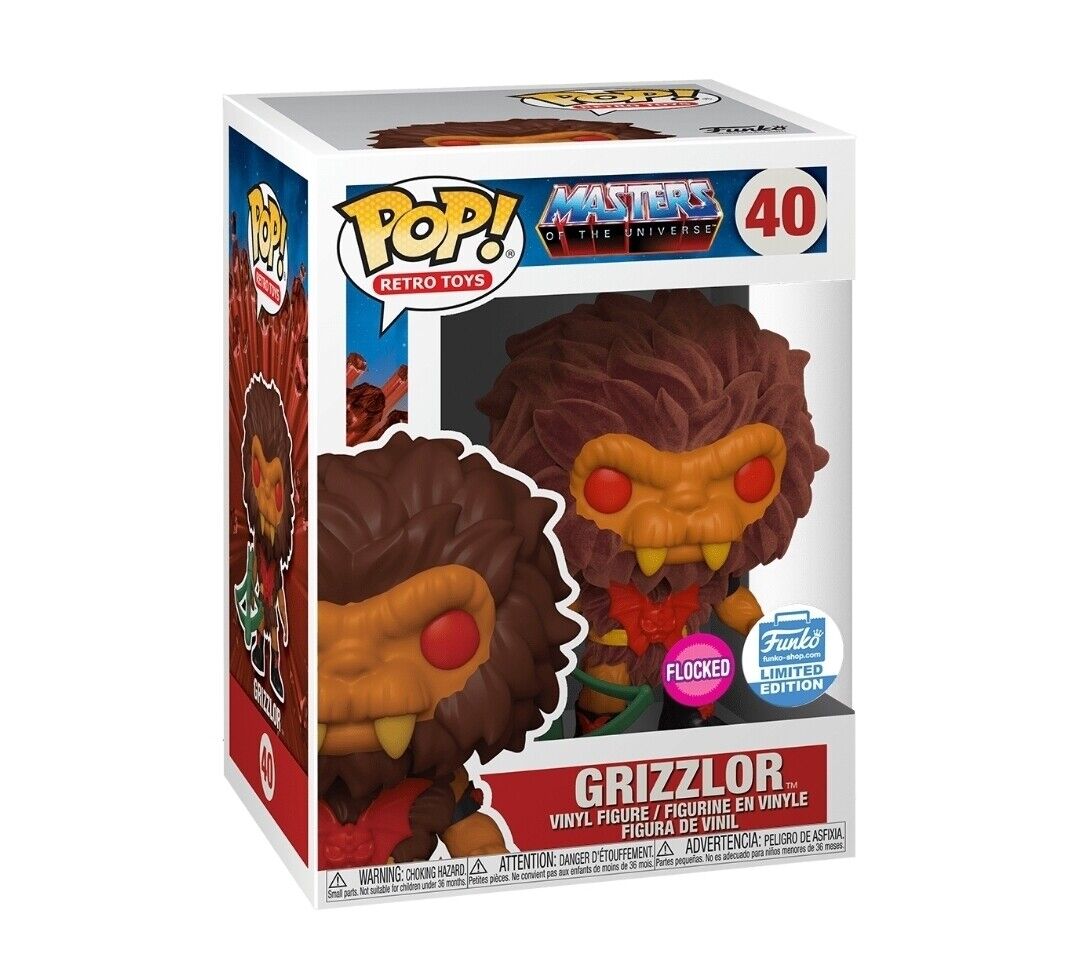 Funko POP Retro Toys Masters of the Universe Grizzlor #40 [Flocked] Exclusive