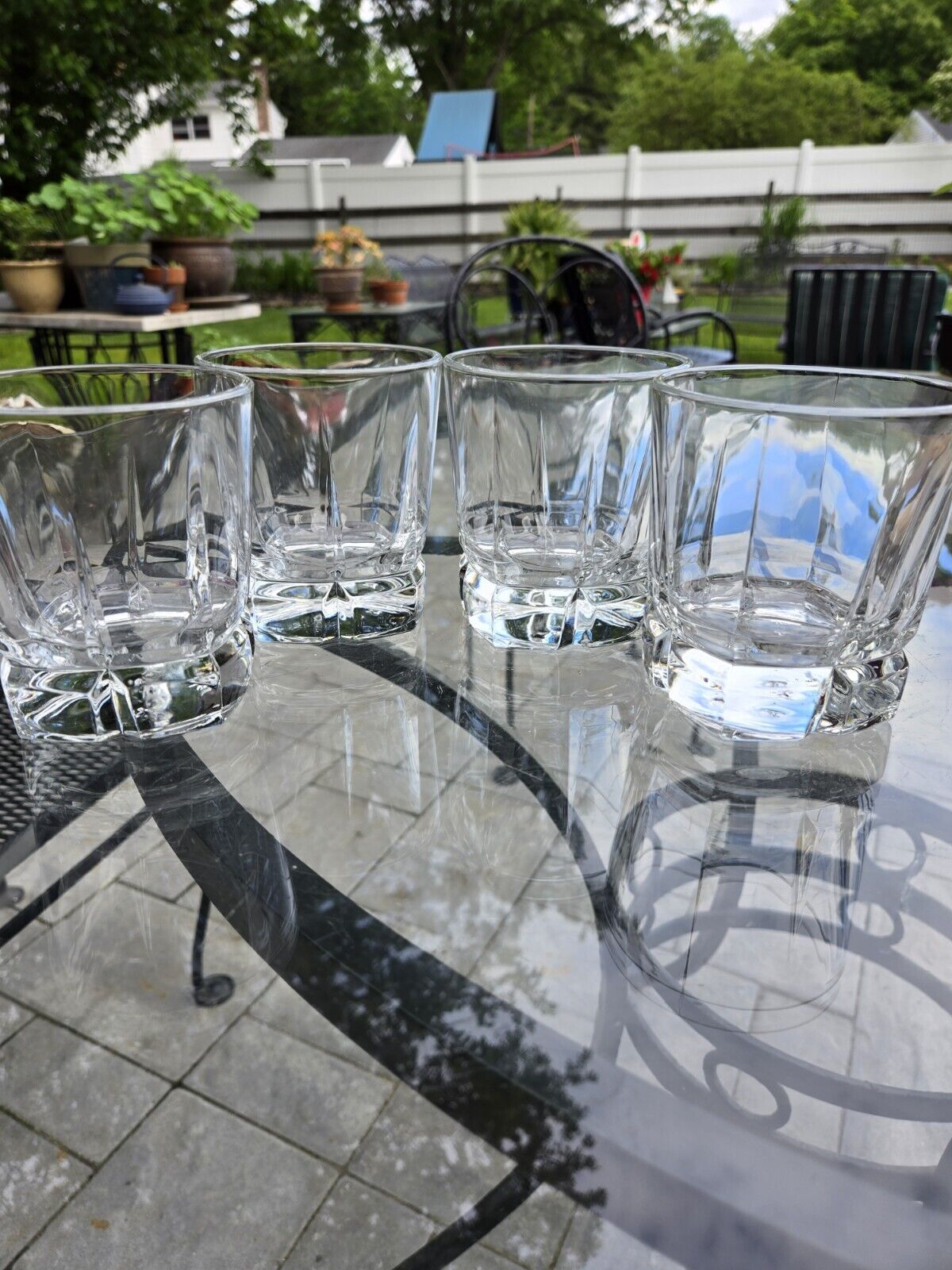 Libbey Heavy Whiskey Bourbon Glasses Mid-Century Modern Set Of 4 