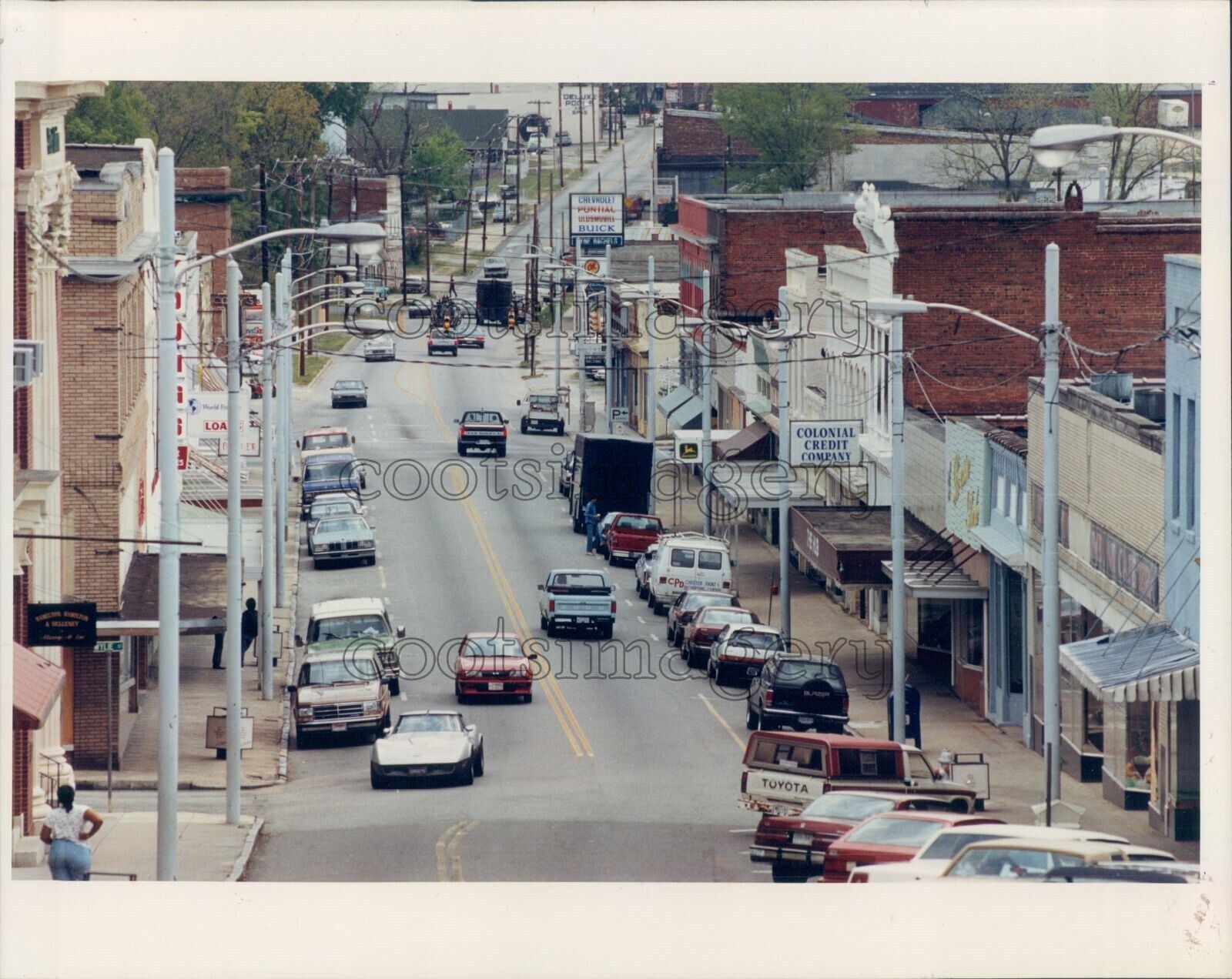 1990 Press Photo Gadsden Street Scene Chester North Carolina