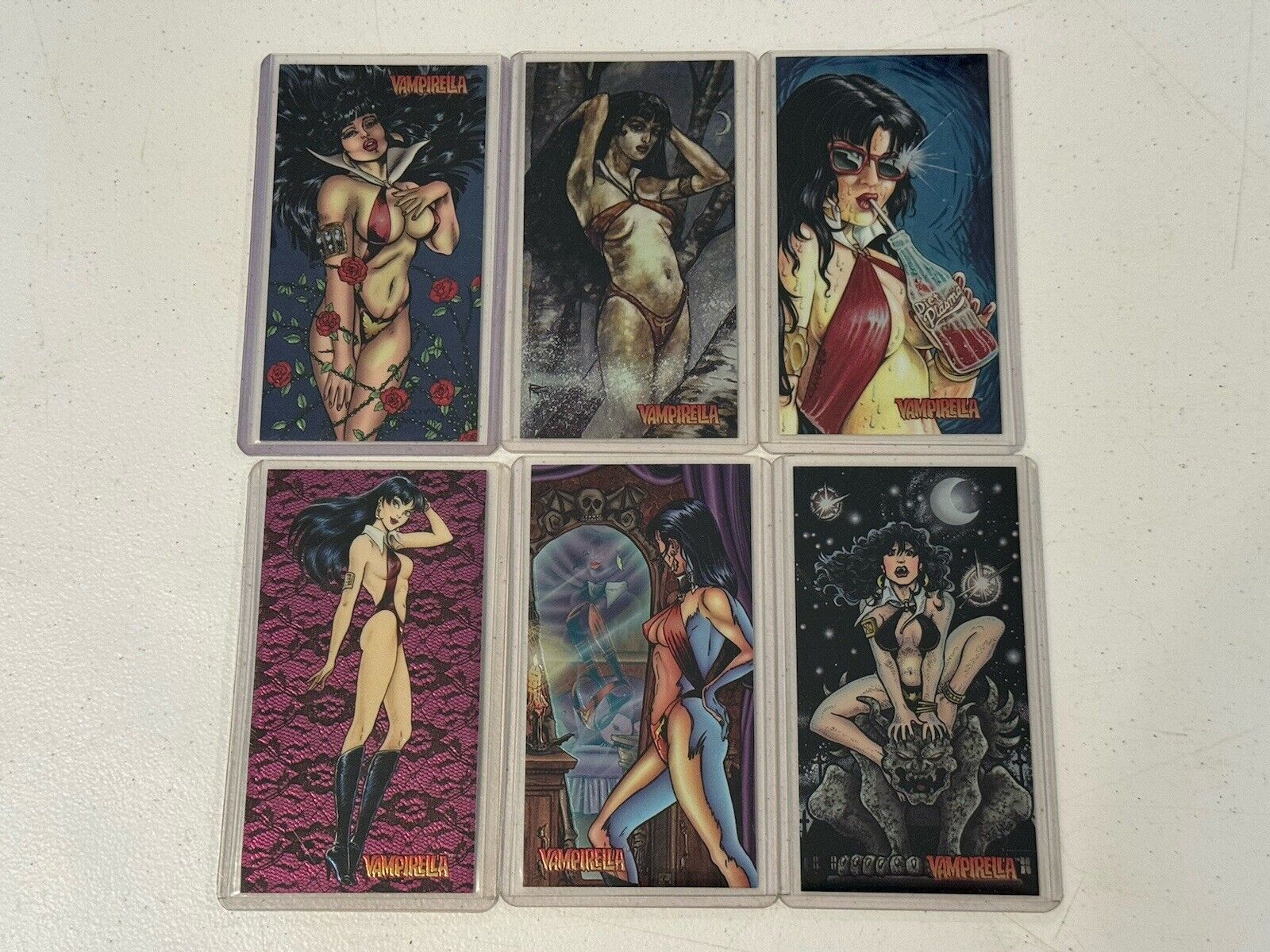 1995 Vampirella’s Femme Fatales #C1 - C6 Topps Harris Cards Vintage NM Set