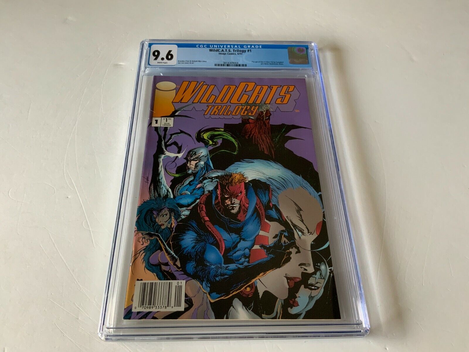 WILDCATS TRILOGY 1 CGC 9.6 WHITE PAGES NEWSSTAND JIM LEE IMAGE COMICS 1993